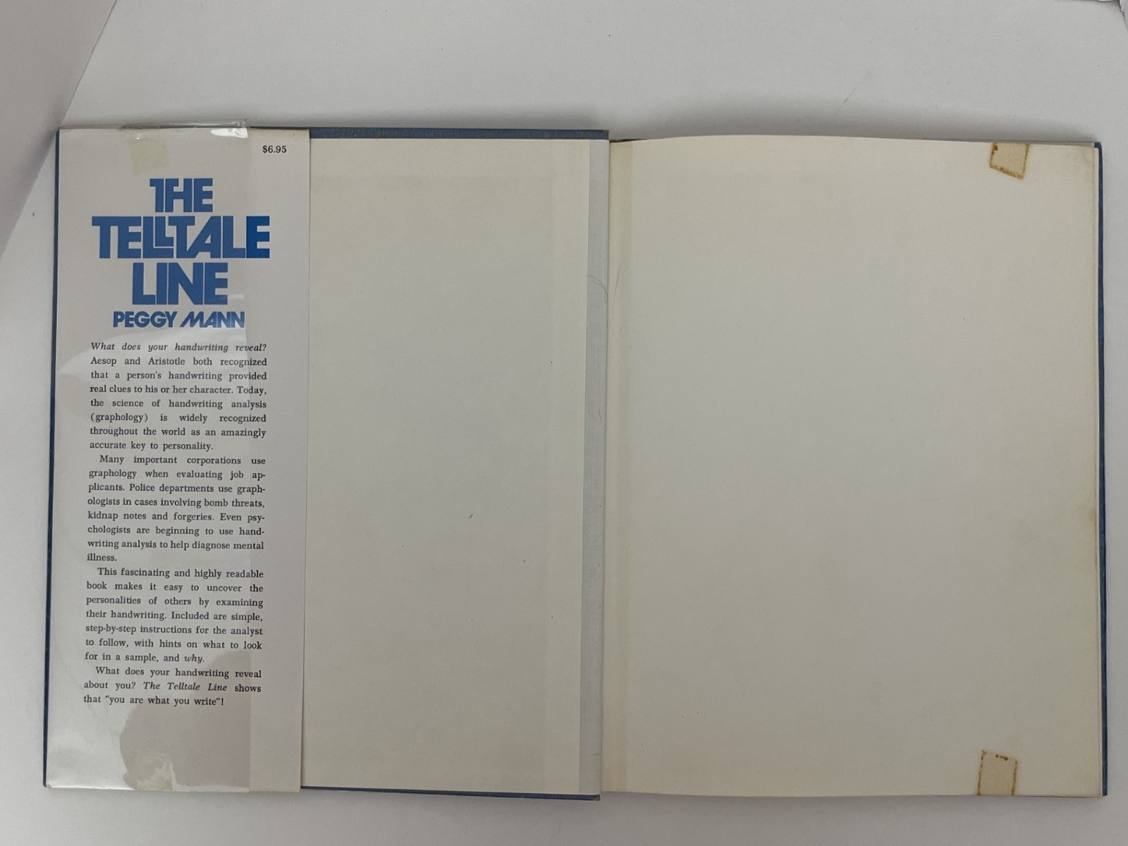The Telltale Line: The Secrets of Handwriting Analysis, Peggy Mann, HC, 1976