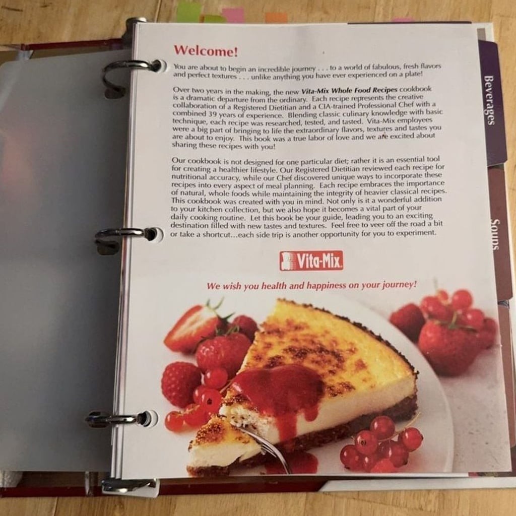 Vita-mix Whole Food Recipes 3-Ring Binder Cookbook