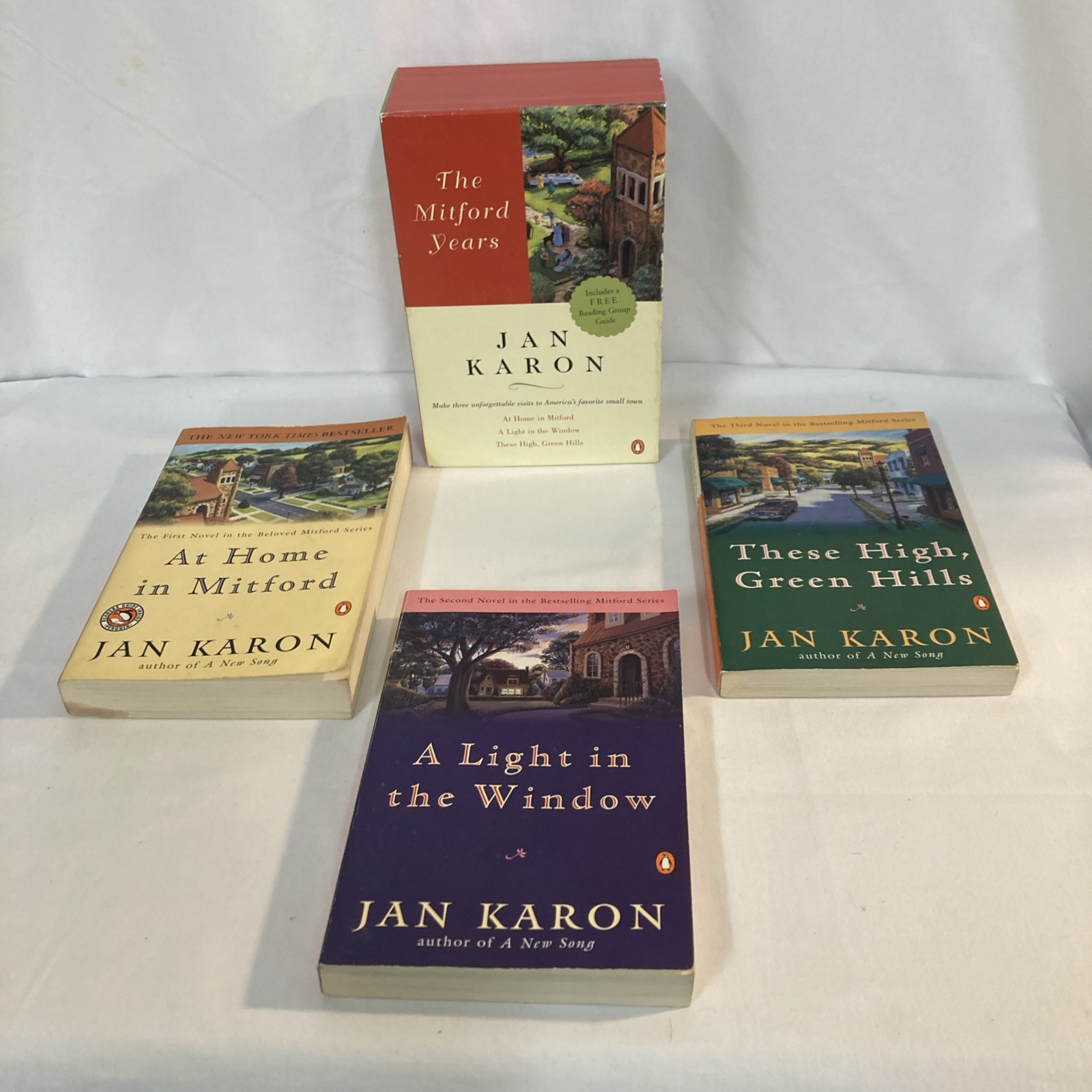 JAN KARON : The Mitford Years Boxed Set Book Volumes 1-3 One Owner-EUC