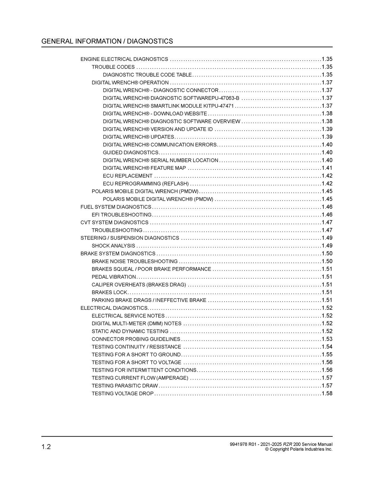 POLARIS RZR 200 Service Manual 2021-2025, TOUGH BINDING – ROBUST FRONT & BACK