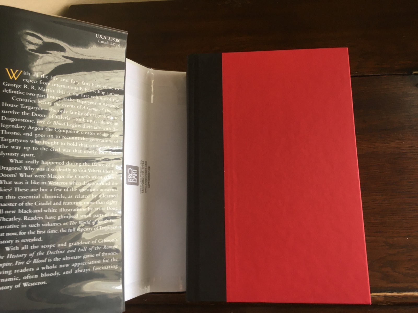 FIRE & BLOOD, George R. R. Martin, SIGNED 1st/1st print 2018 HCDJ prequel