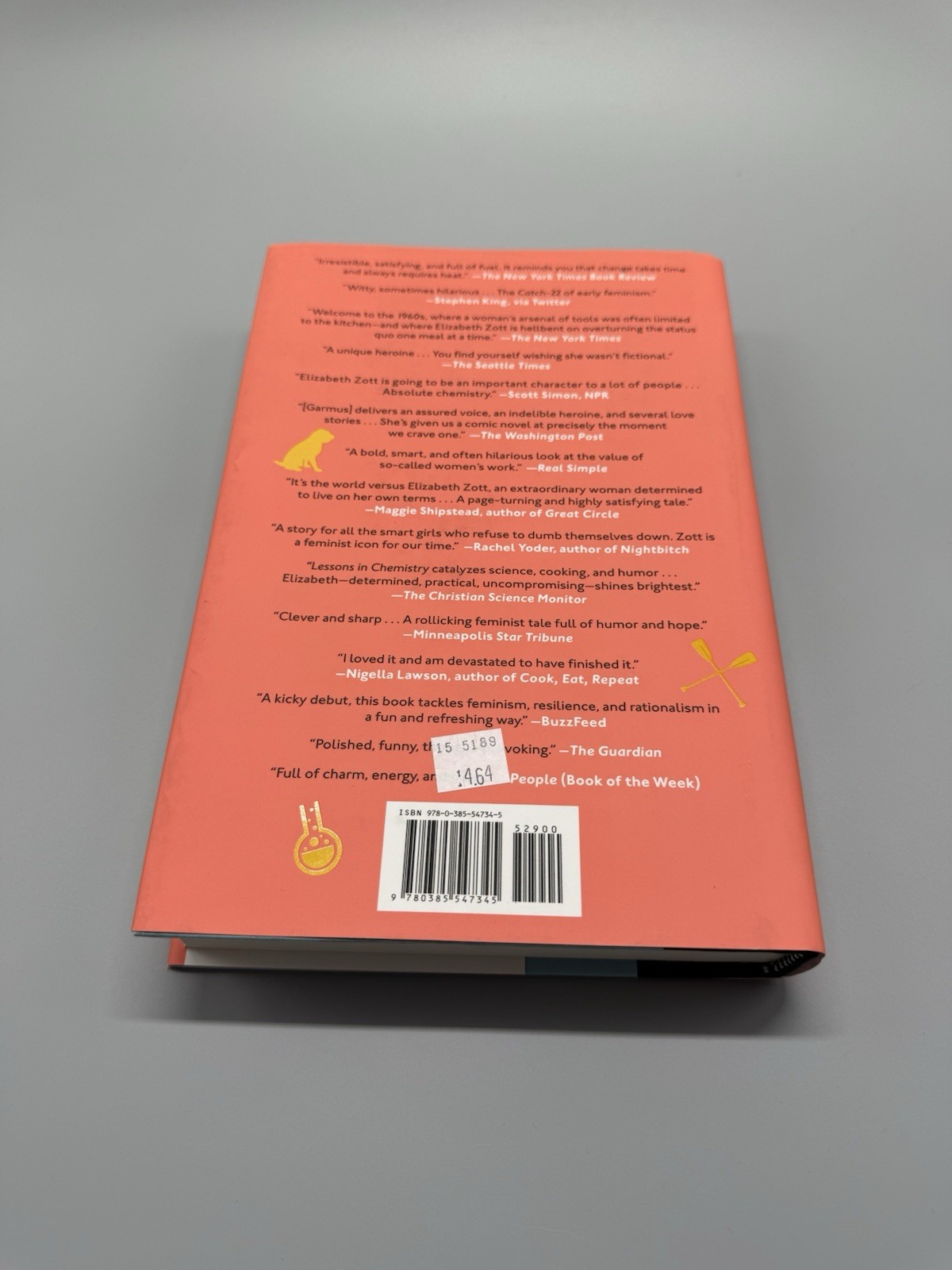 Bonnie Garmus Lessons in Chemistry Hardcover Novel, Fiction Contemporary Women