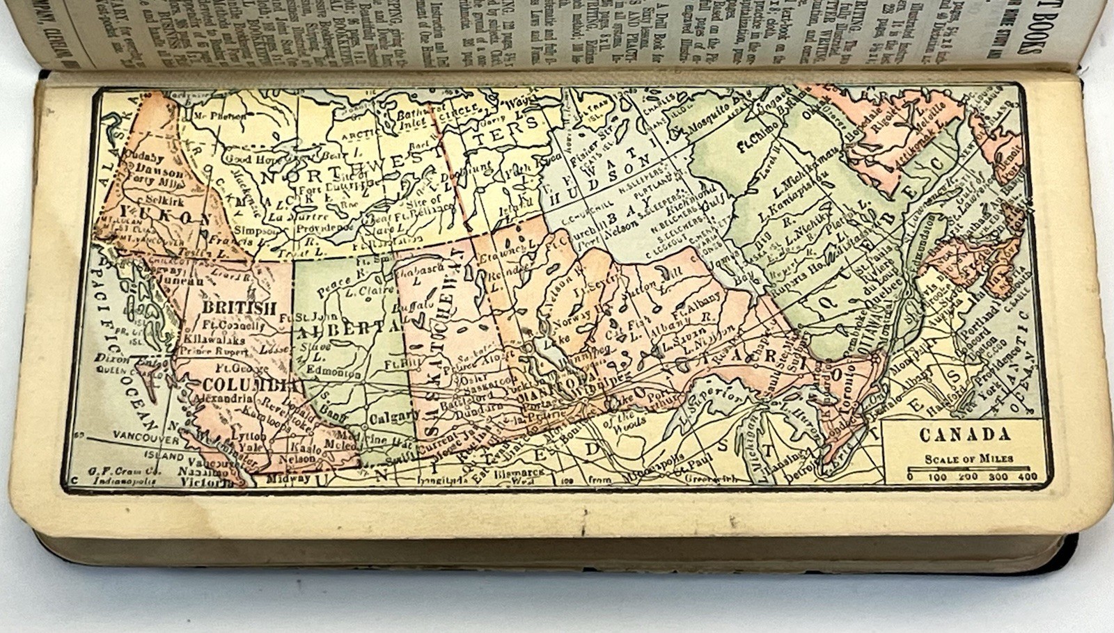 1914 Pocket Dictionary Grand Island Business College Nebraska w/Maps & More RARE