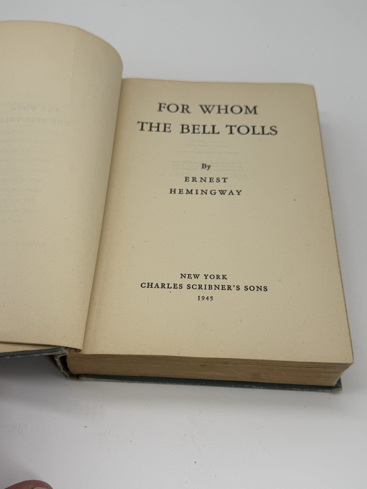 Ernest Hemingway For Whom The Bell Tolls 1945 Hardcover 1st Edition