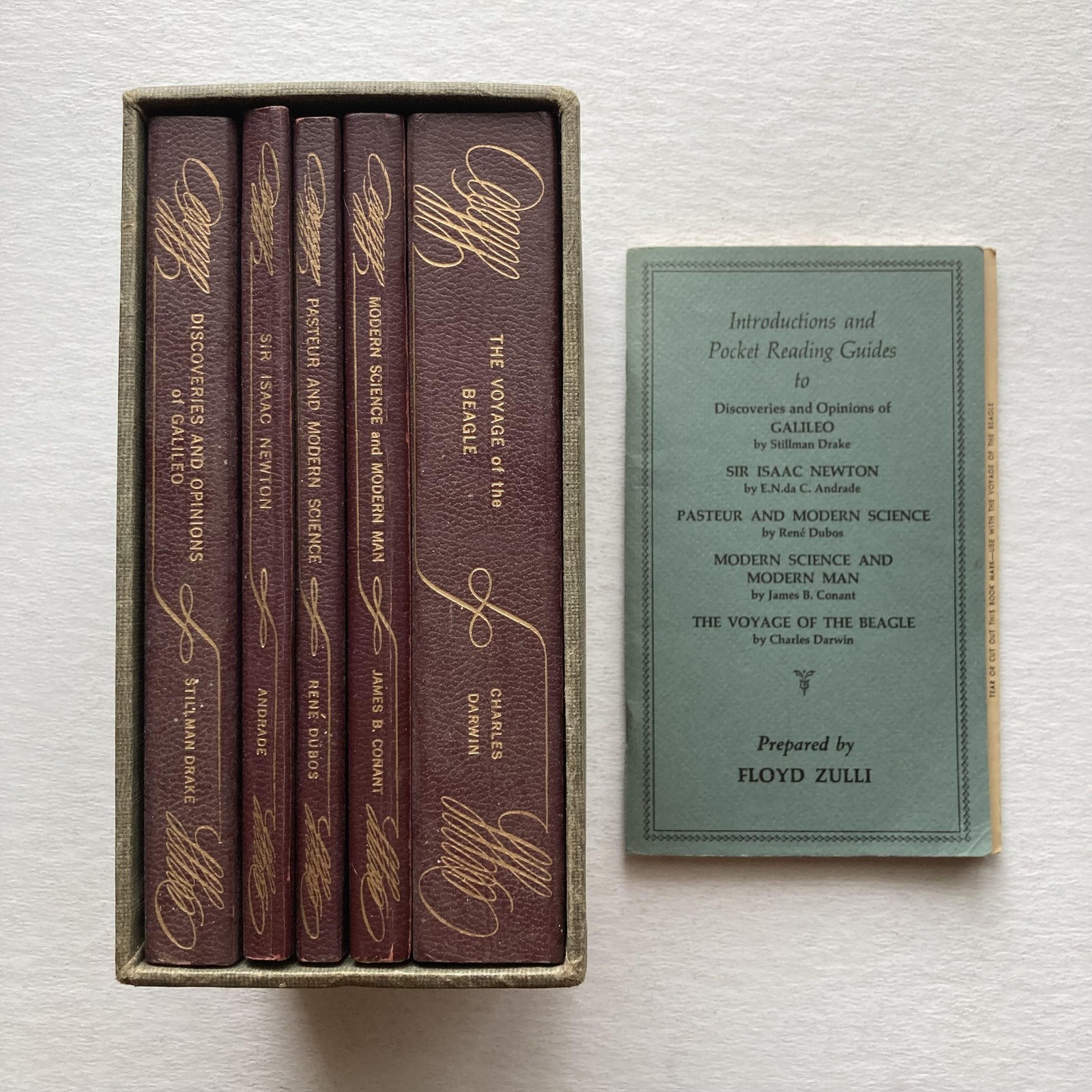 Vintage Masterworks Program Galileo Newton Darwin 5 Vol Faux Leather PB Set USA
