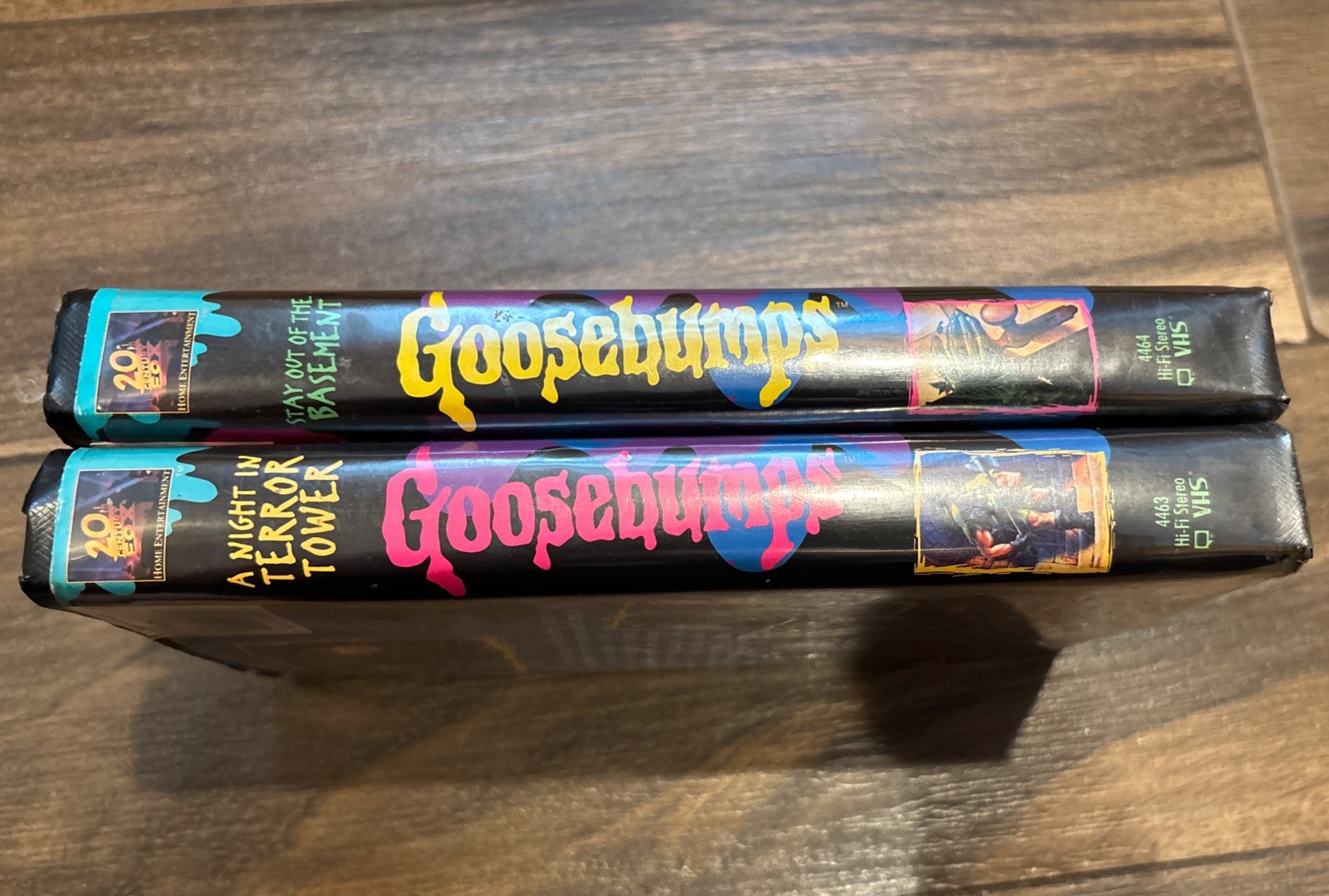 VTG Lot Of R.L. Stine Goosebumps Books- 49 Books,VHS, Postcards Bookmarks, Decal