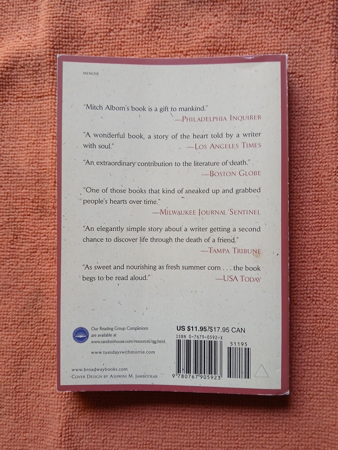 Tuesdays with Morrie : An Old Man, a Young Man, and Life’s Greatest Lesson, 25th