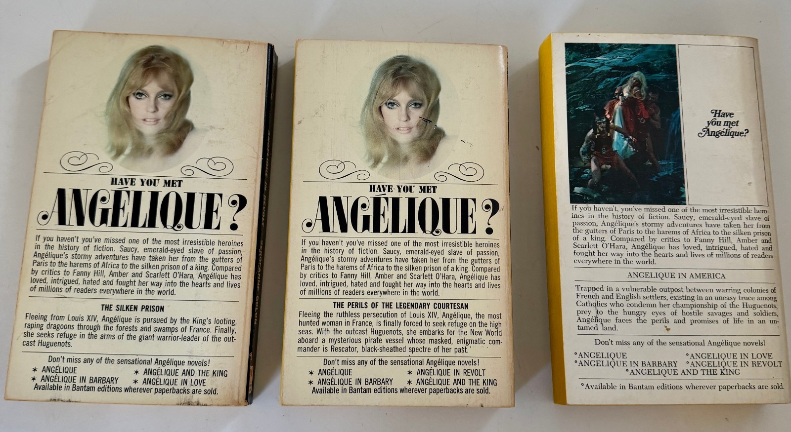 Angelique by Sergeanne Golon Vintage Romance Series Complete Paperback Set of 9