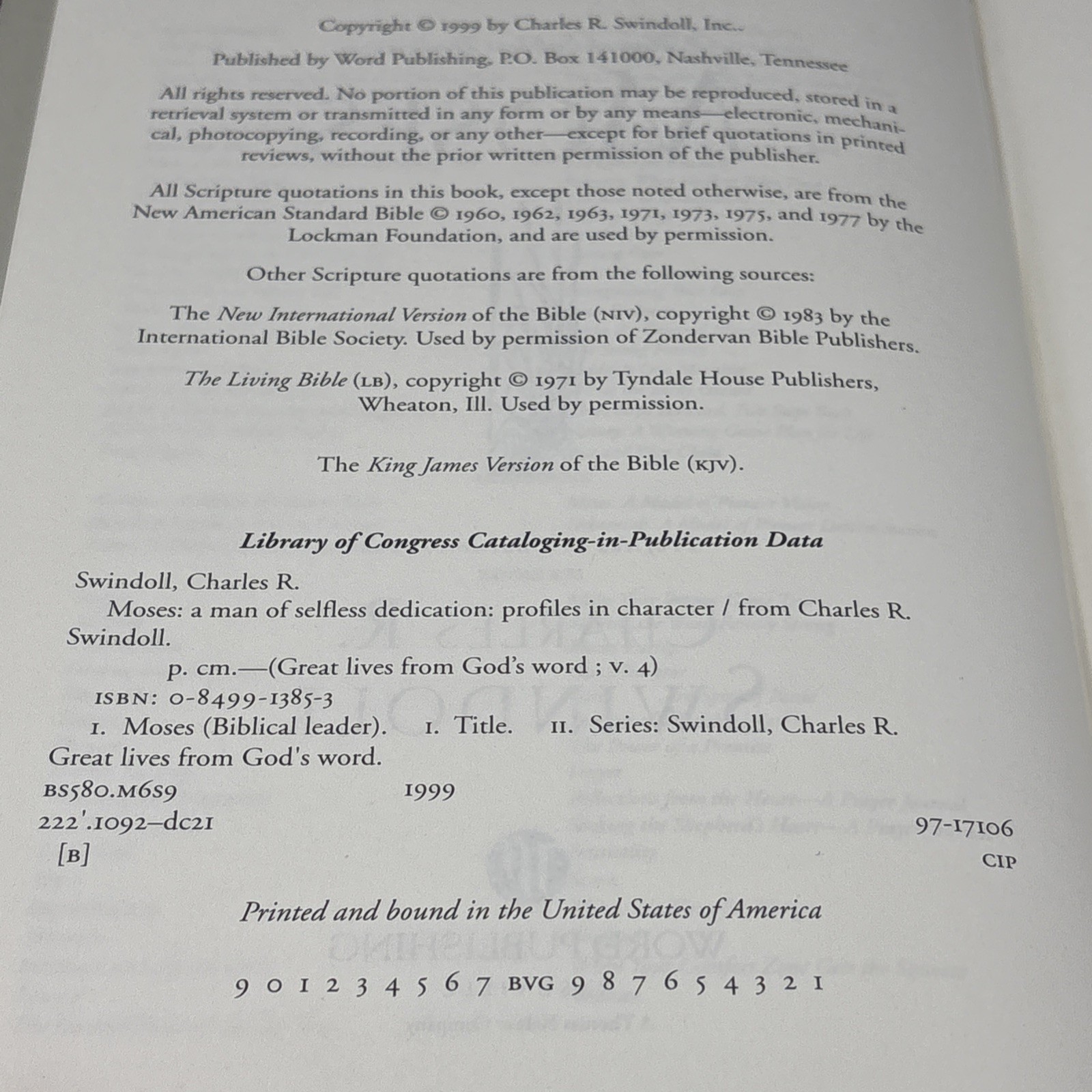 Charles R. Swindoll Great Lives from God’s Word Hardcover Volumes 1 – 4