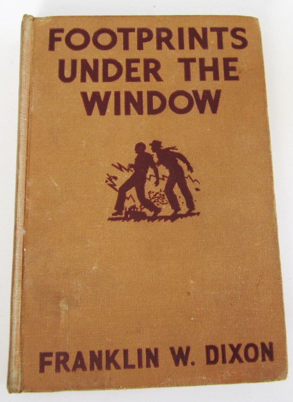Hardy Boys Footprints Under Window Hardcover Book 1950 (Wrong?) DJ Gretta #12