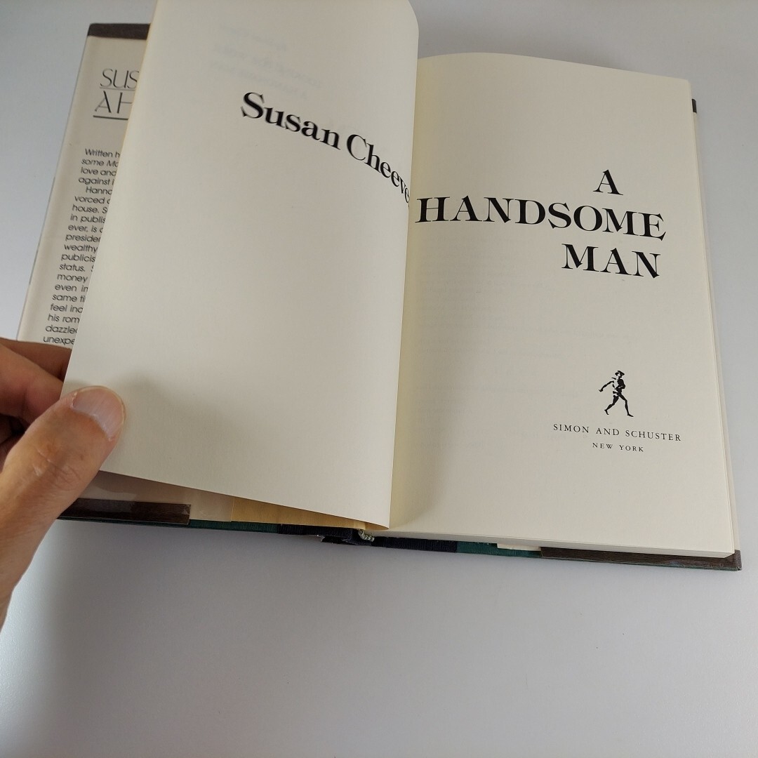 A Handsome Man Susan Cheever 1981 Simon And Schuster 1st Print HCDJ Ex-Library