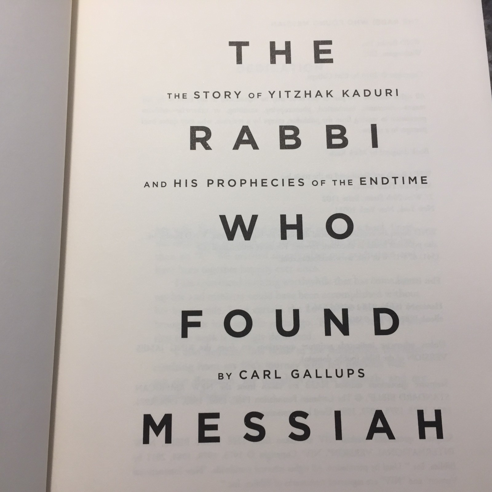 The Rabbi Who Found Messiah Carl Gallups 2013 Wnd Books Biblical Studies SIGNED
