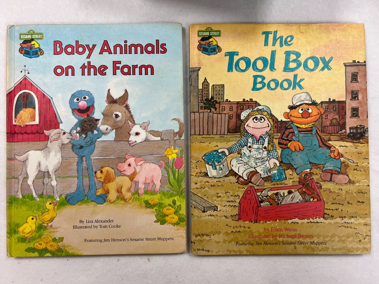 Sesame Street Book Club Books – dated 1980’s HB – lot of 14