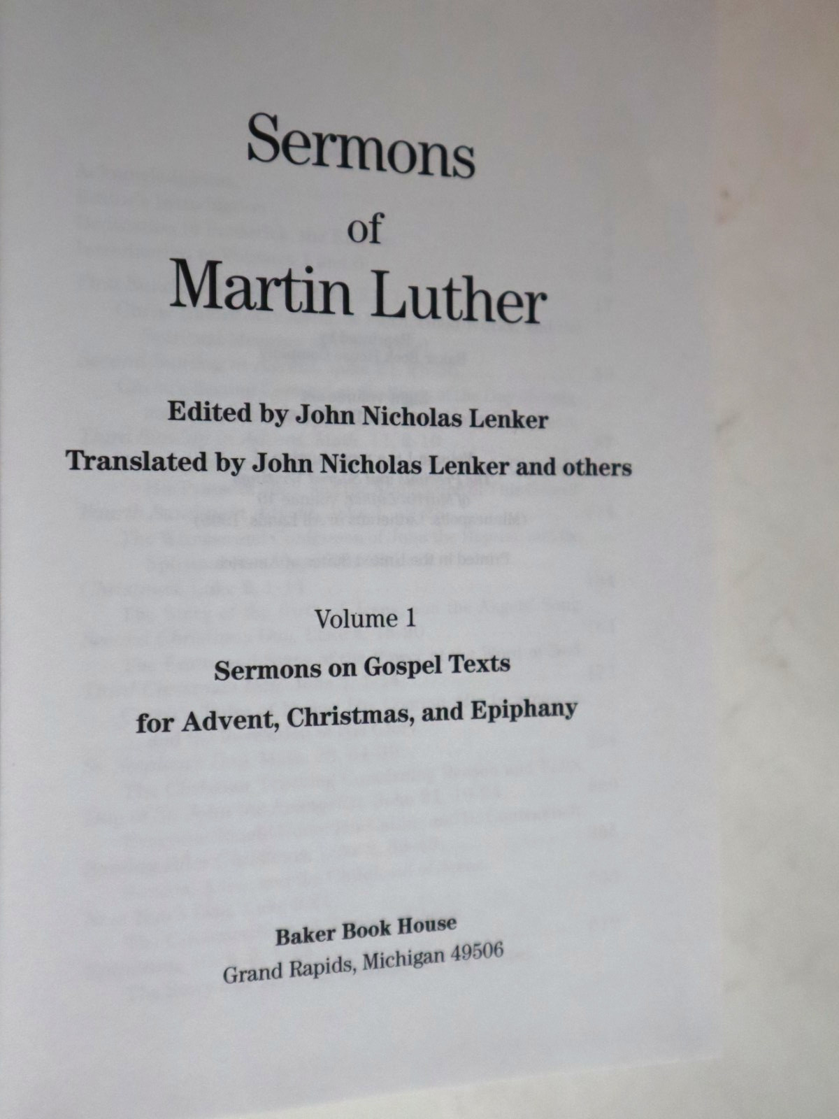 Sermons of Martin Luther (8 Volume Set Lot Complete) HC – Baker Book