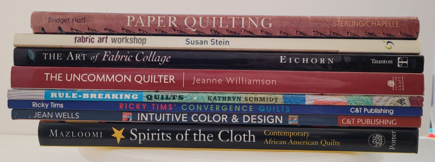 Art Quilting Book Lot: Jean Wells Carolyn Mazloomi Ricky Tims Design 8 Book Lot