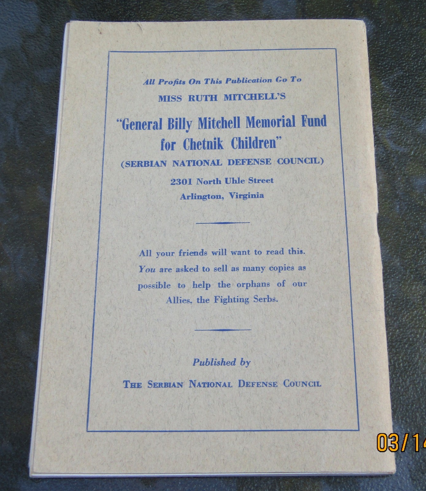 1943 Chetnik Tells The Facts About Fightning Serbs Ruth Mitchell Softbound Book