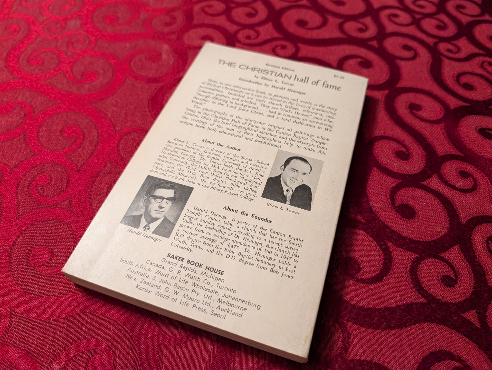 The Christian Hall of Fame – Paperback By Towns, Elmer L – GOOD