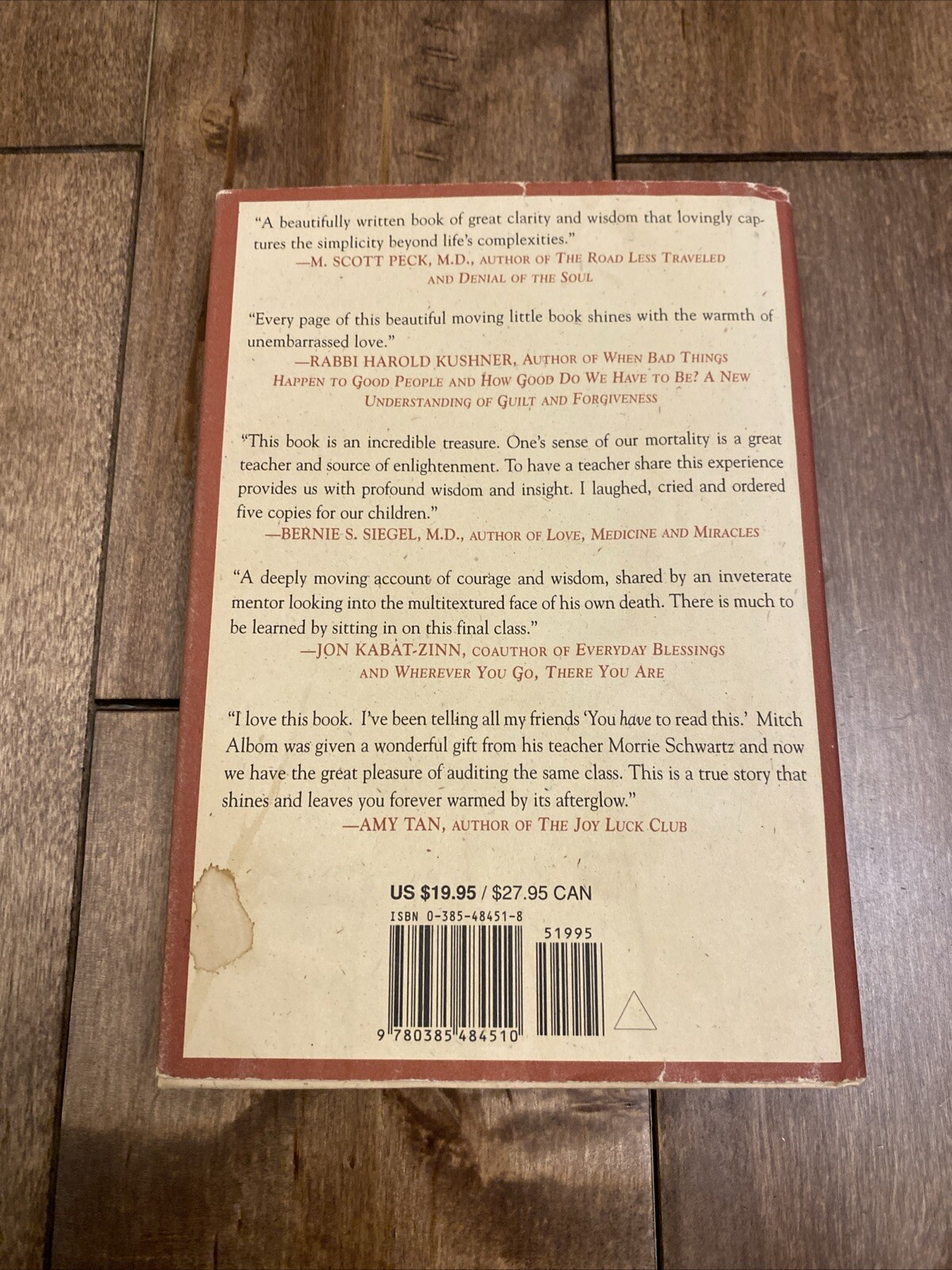 SIGNED Tuesdays with Morrie by Mitch Albom (1997, Hardcover)