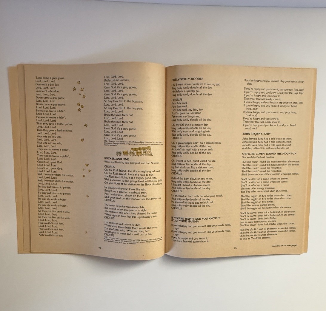 The Reader’s Digest Children’s Songbook 1985 HC Spiral Bound With Words Booklet