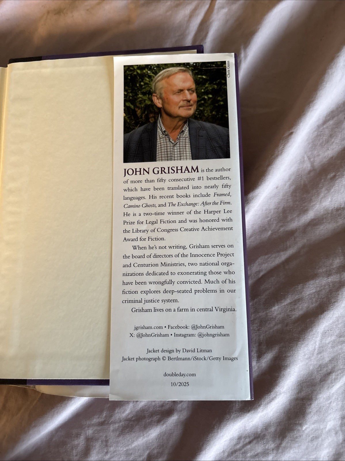 The Widow By John Grisham 2025 HC DJ Stated 1st Edition & Stated 1st Printing