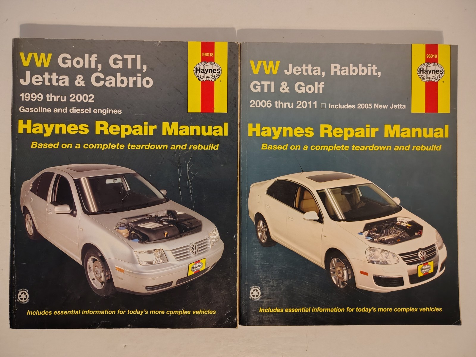 Haynes VW Jetta Rabbit GTI Golf Cabrio 1999 – 2002 & 2006 – 2011 Repair Manual