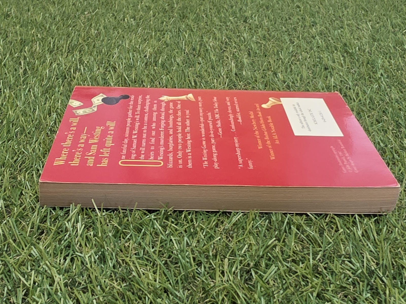 The Westing Game Paperback By Ellen Raskin First Scholastic Printing 2002 Clean