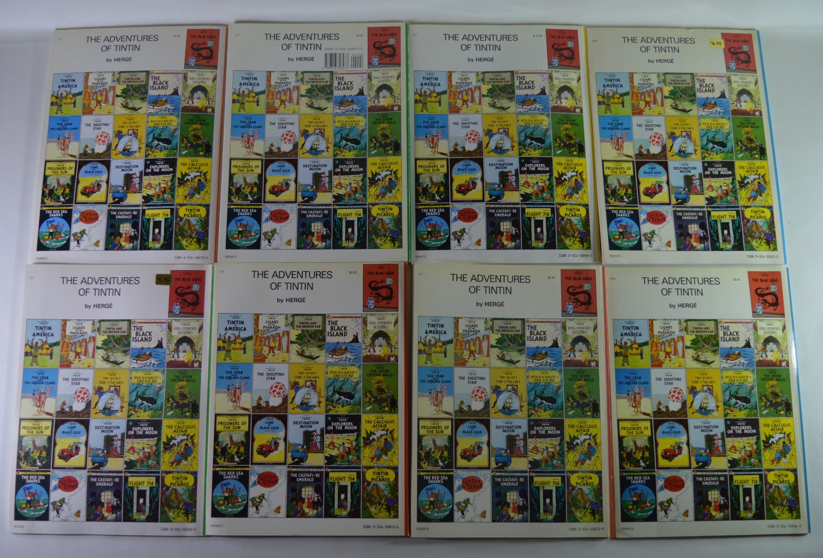 Lot of 17 The Adventures of Tintin by Herge Paperback Books 1970s 80s Vintage