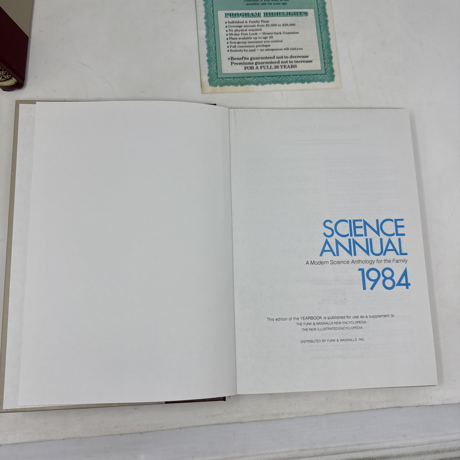 Funk and Wagnalls Science Yearbook 5 Hardcover Supplement Volume Lot 1980 – 1984