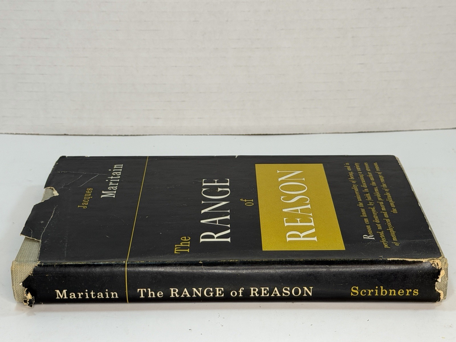 🧠 The Range of Reason: Jacques Maritain 1957 Scribner HC/DJ Philosophy Gem 📖
