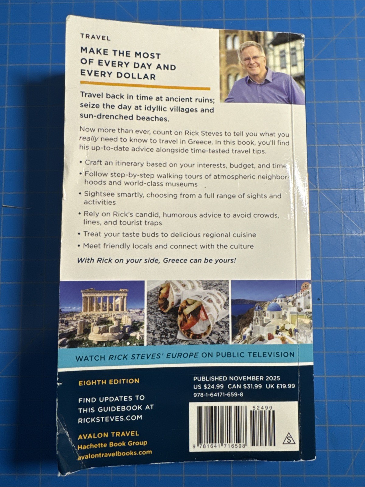 Rick Steves Grease Travel Guide 2025 Edition Good Condition
