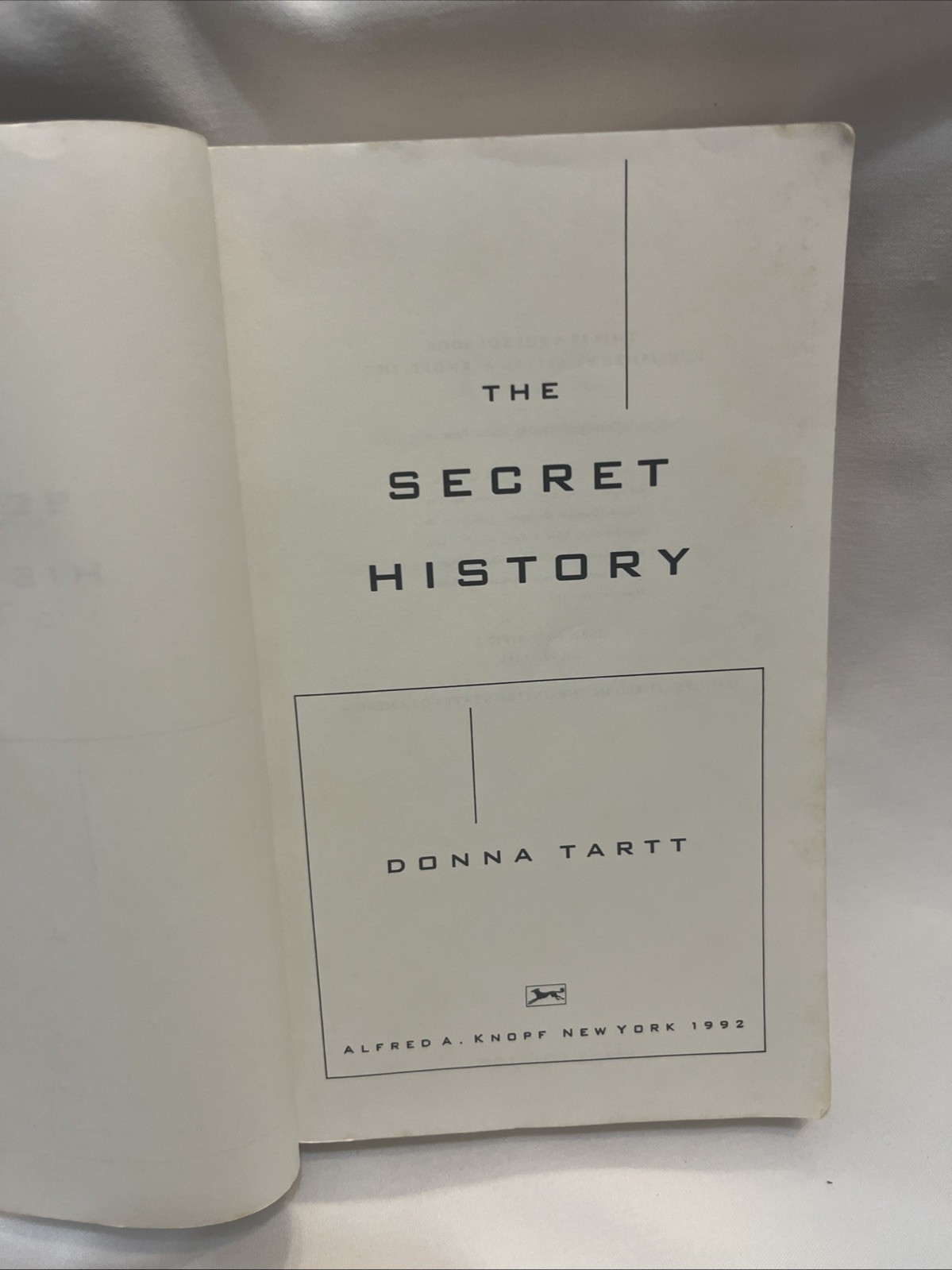 Vtg ADVANCED READERS EDITION The Secret History, Donna Tartt, Knopf 1992 PB RARE