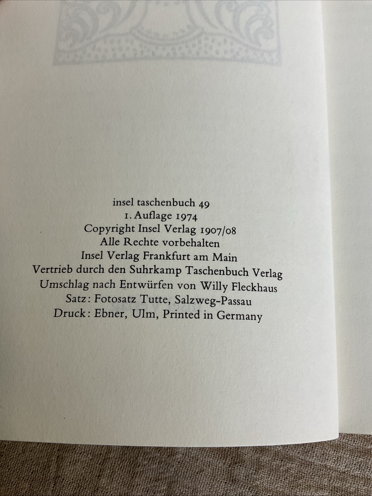 Rilke Neue Gedichte Und Der Neuen Gedichte Anderer Teil Insel Taschenbuch