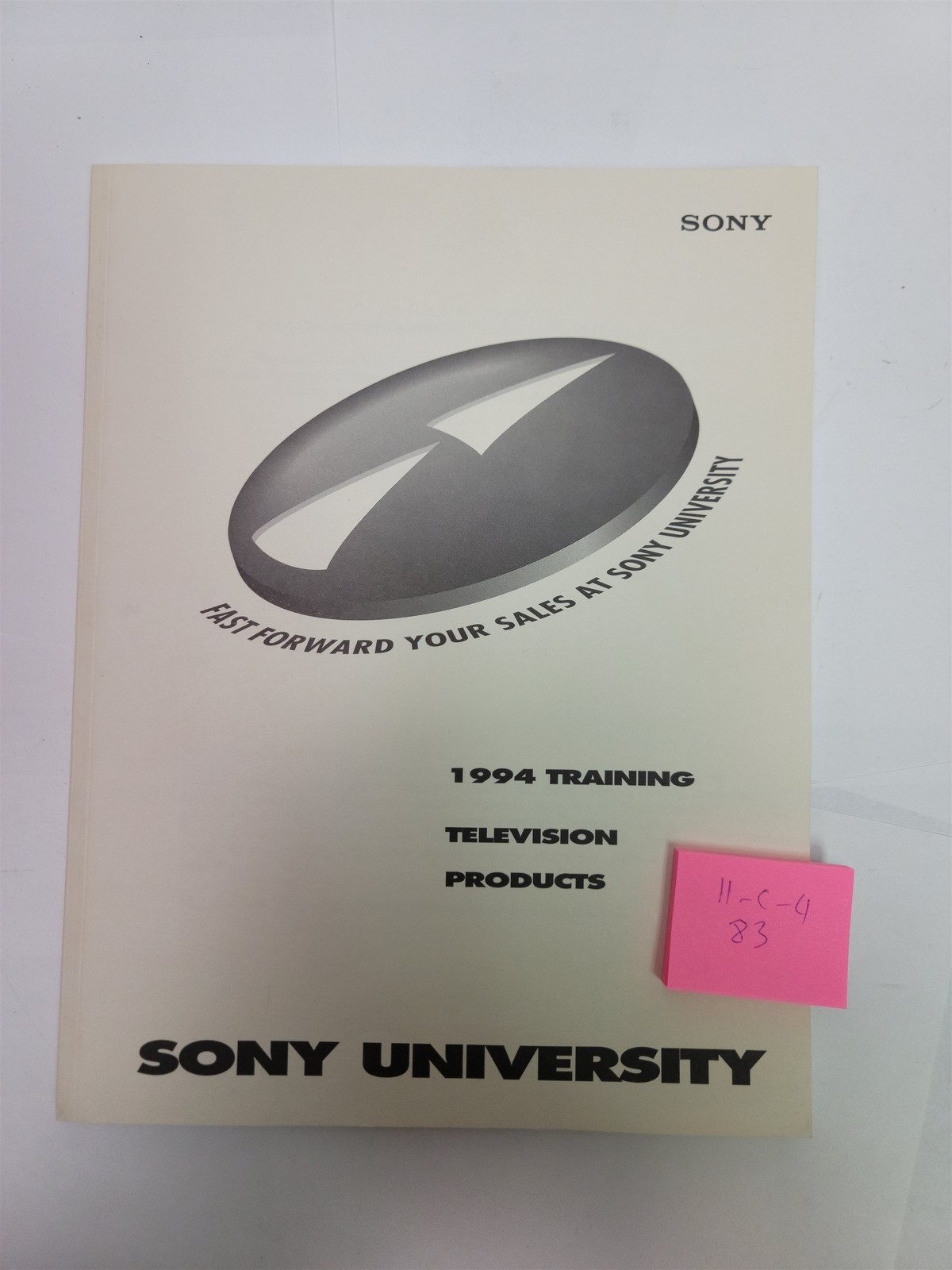 1994 Sony University Sales Training & Field Manual for Television Products