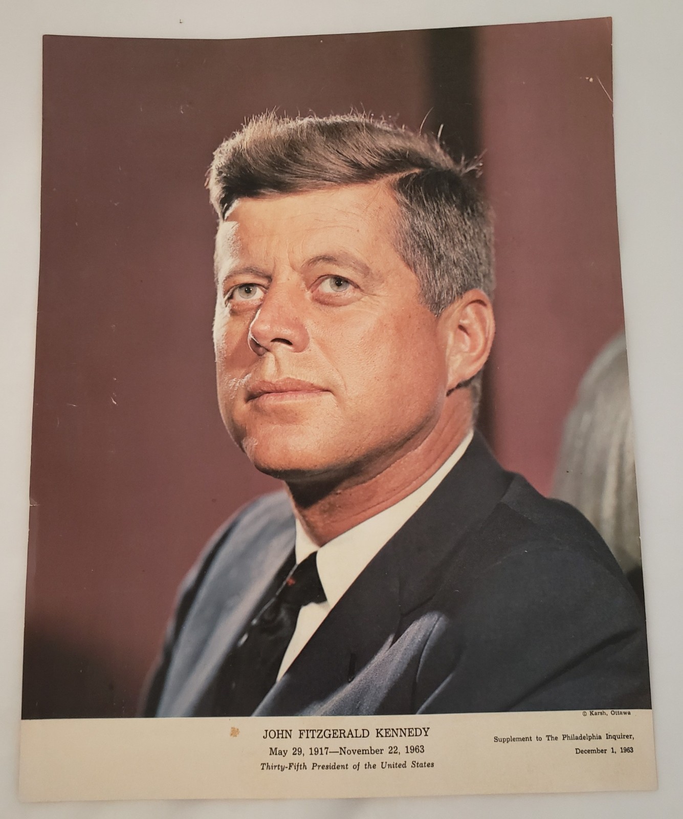 John F Kennedy Book Lot of 3 + Postcard JFK Library + Photo from Phila Inquirer