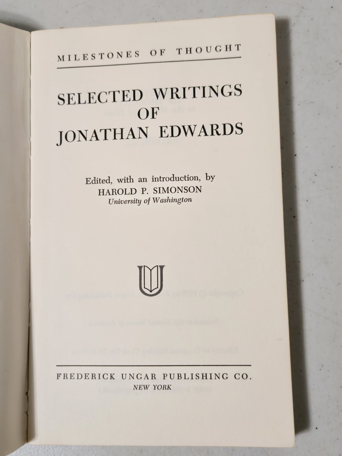 Jonathan Edwards The Preacher (HC) & Selected Writings of Jonathan Edwards (Pbk)
