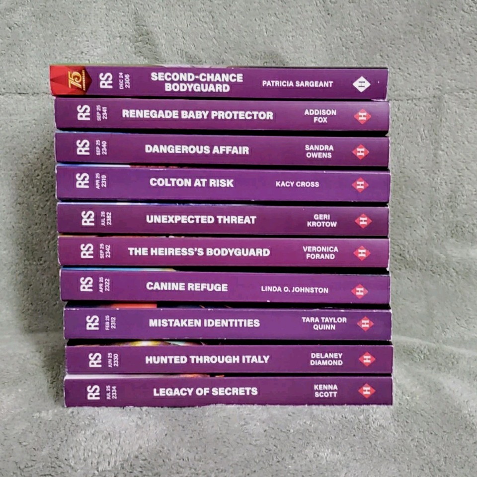 Lot of 10 Harlequin Romantic Suspense Intrigue Books PB Bodyguard Mystery AC-7