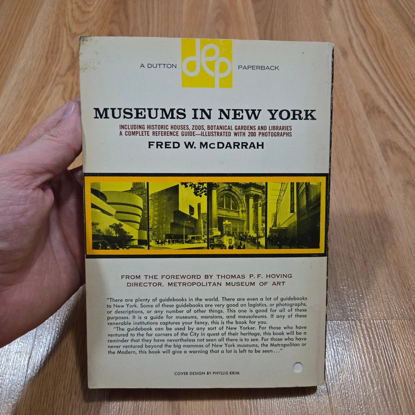 Museums in New York Fred W. McDarrah Book VTG Dutton 1967 NYC NY Reference Guide
