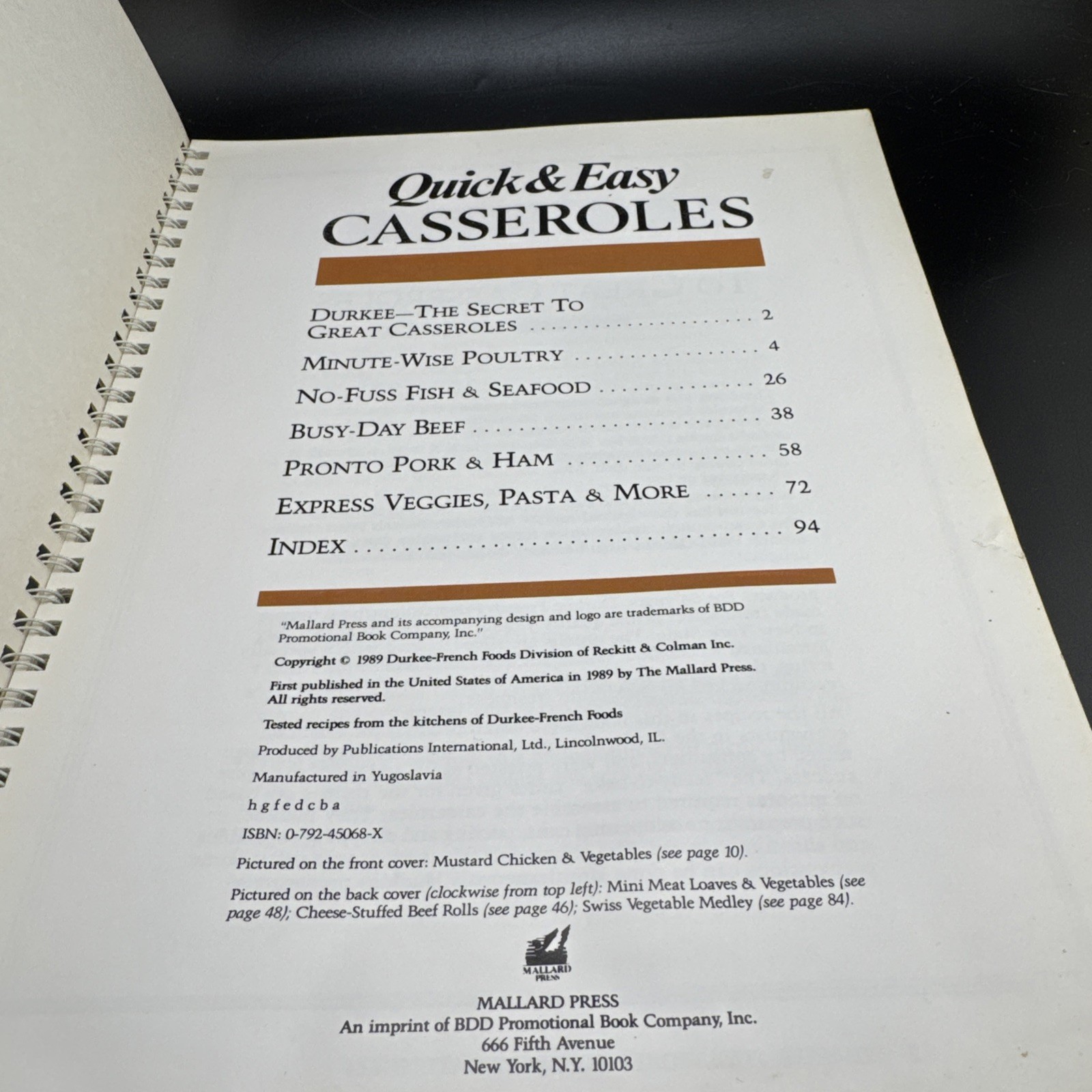 Quick and Easy Casseroles by Not Available (1990, Trade Paperback)