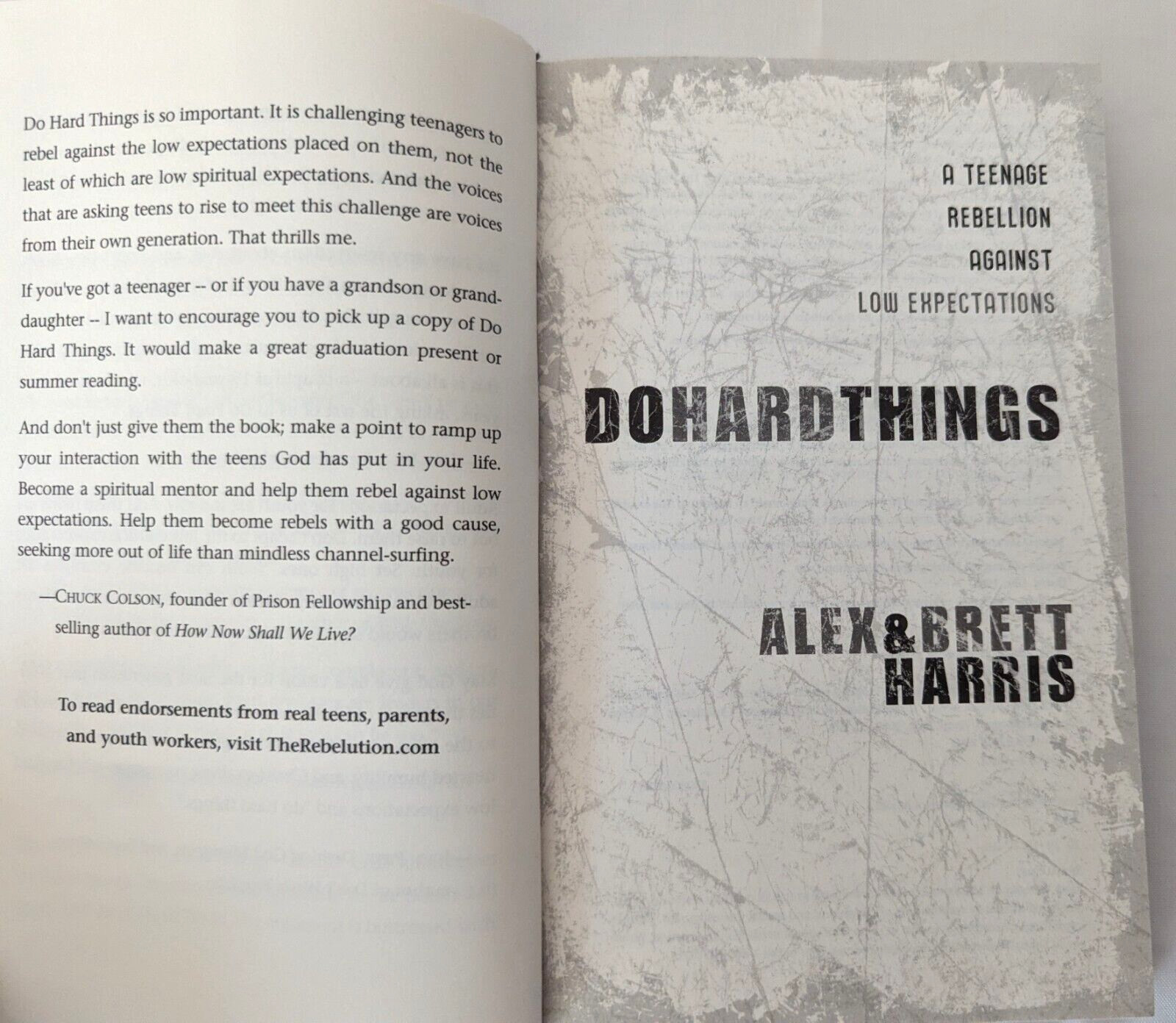 Do Hard Things Teenage Rebellion Against Low Expectations Alex Brett Harris