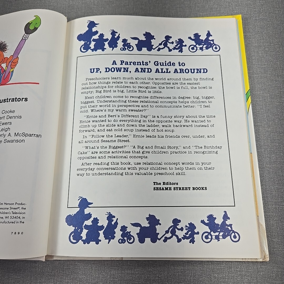 On My Way with Sesame Street UP DOWN AROUND Volume 10 Hardcover Book