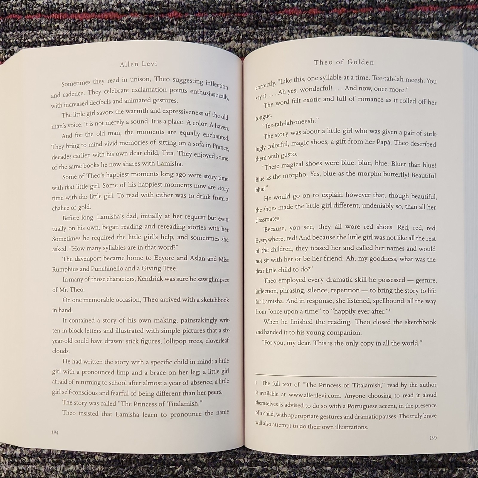 Allen Levi Theo of Golden: A Novel Paperback
