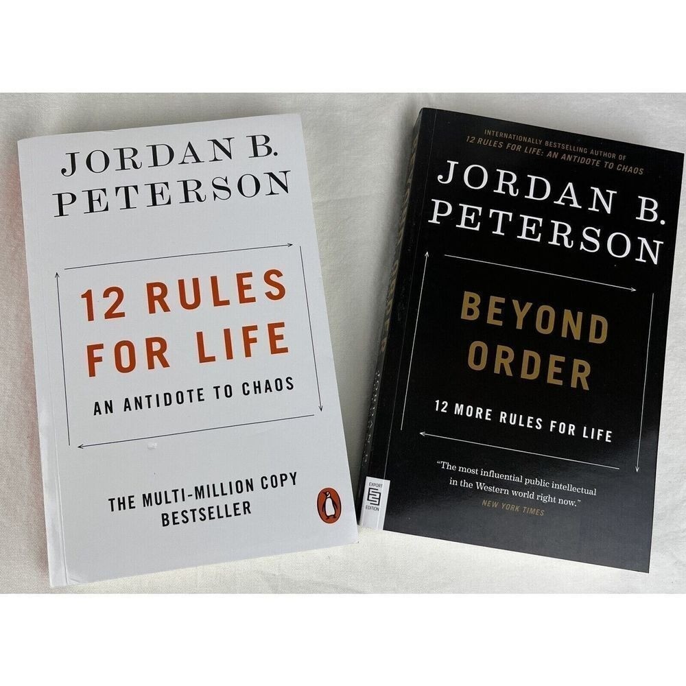 Beyond Order + 12 Rules for Life – Jordan B. Peterson Paperback book Lot of 2