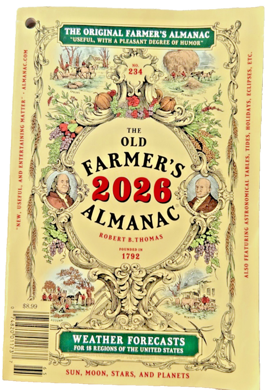 The 2026 Old Farmer’s Almanac Trade Edition (Paperback) Gardening Weather No.234