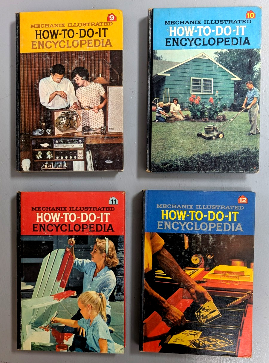 1961 Mechanix Illustrated How-To-Do-It Encyclopedia Volumes 1-16 Complete Set