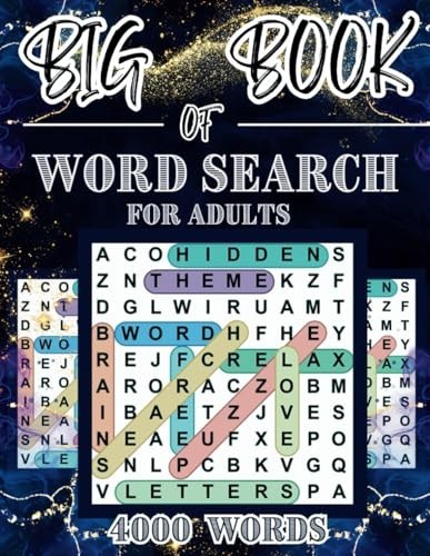 4000 Giant Book of Word Search For Adults (200 Themed Puzzles): Wordsearches…