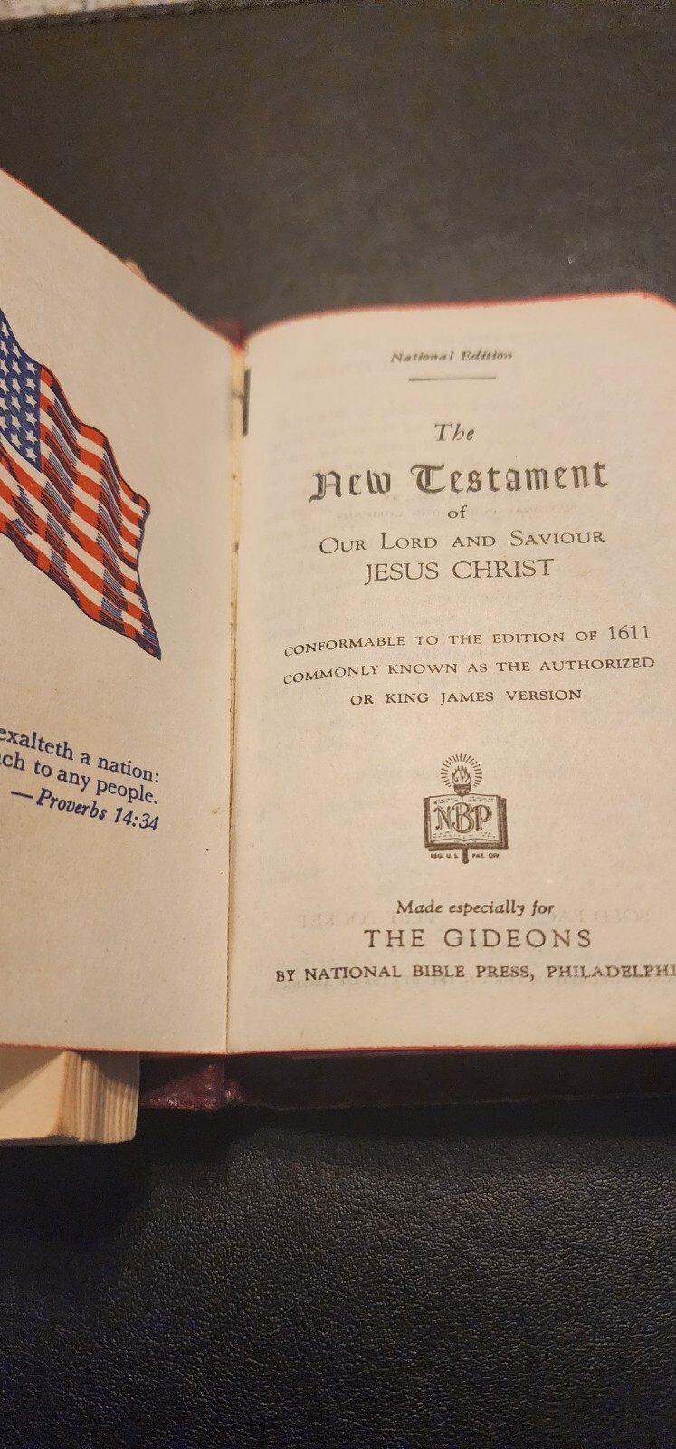 2 Vintage Pocket Size Bible New Testament American Bible Society & Gideons 1950s