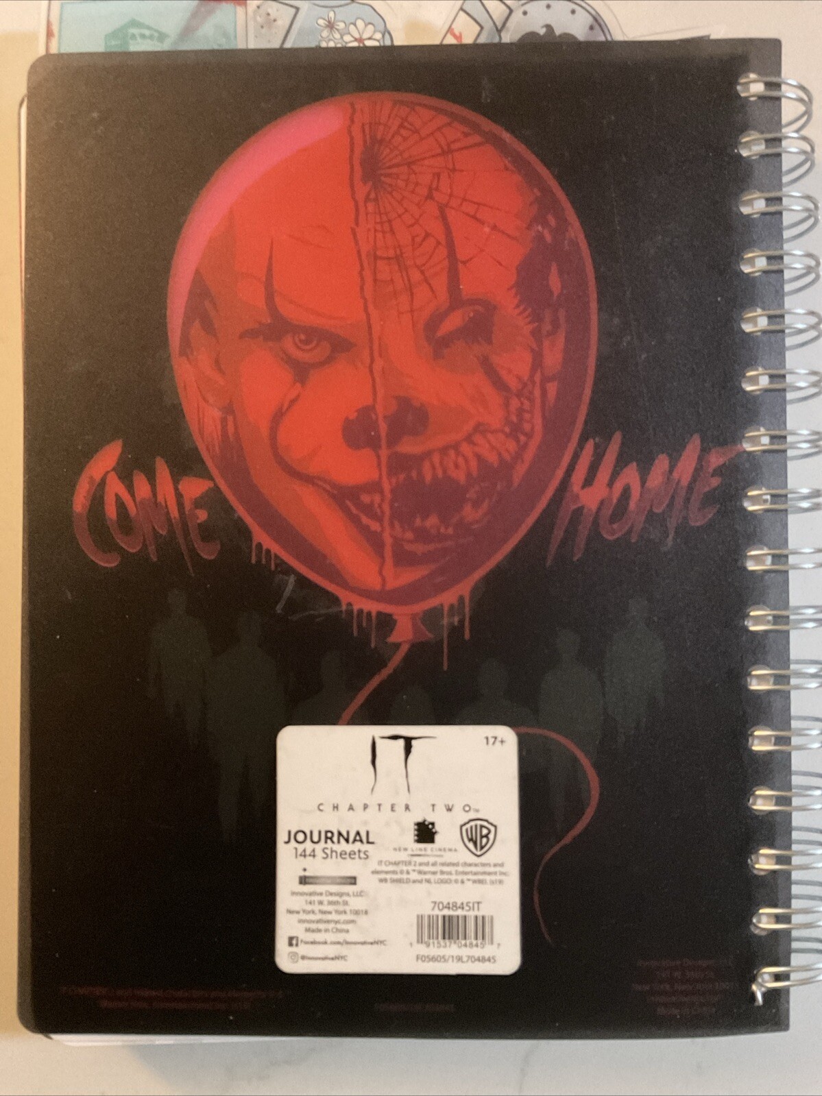 IT: Chapter 2 Spiral Journal Notebook 144 Pages With Awesome Exclusive Art