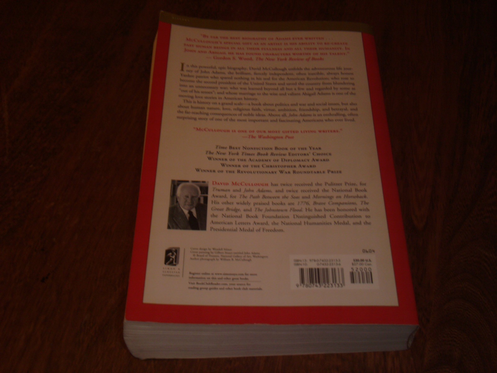 John Adams by David McCullough (2001) Paperback