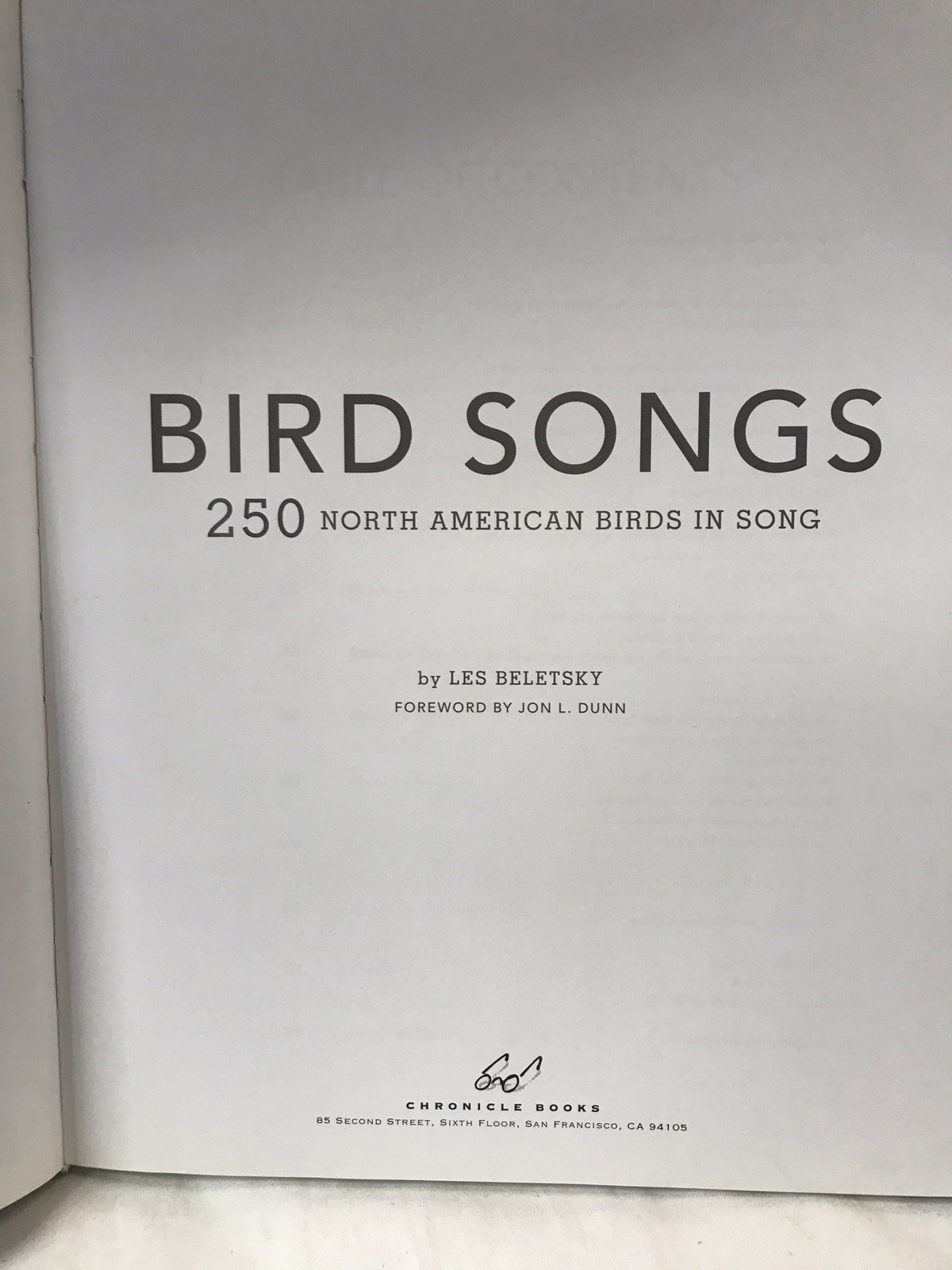 Bird Songs: 250 North American Birds in Song by Les Beletsky 2006 Hardcover