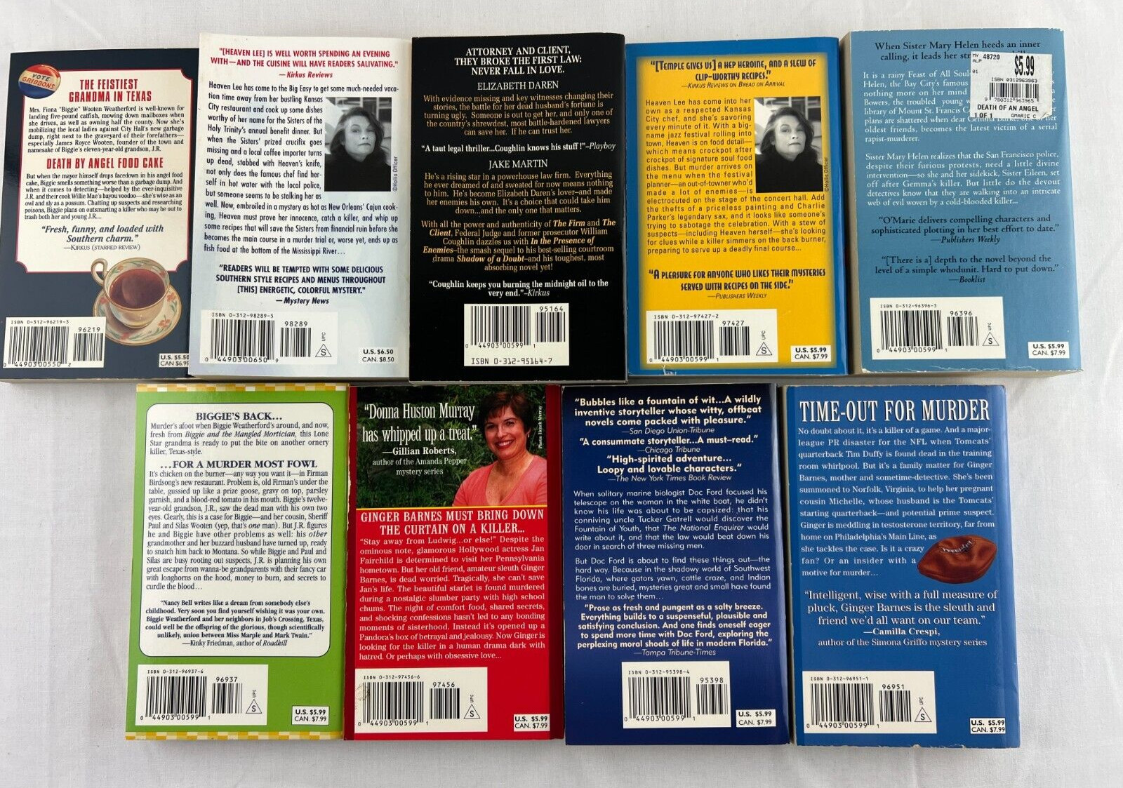 Lot of 9 Mystery Themed Novels Paperbacks Mixed Titles from St. Martin’s Books
